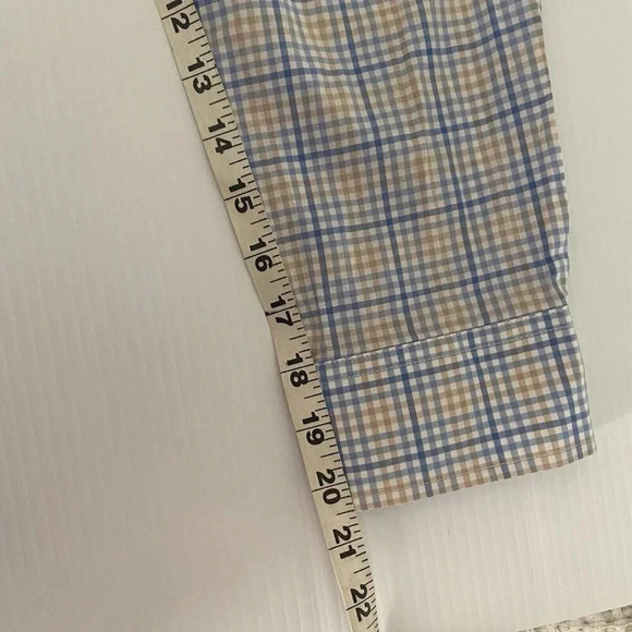 Jack Maverick Soft Blue Plaid Long Sleeve Men’s‎ Dress Shirt Button Size L Large - Picture 12 of 13